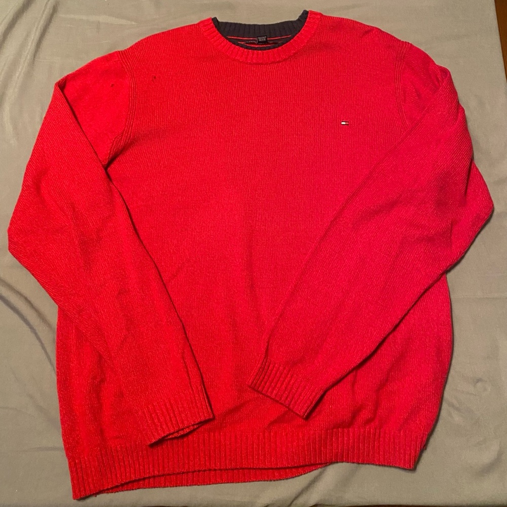 Tommy Hilfiger  Red Sweater Crewneck  Size Large